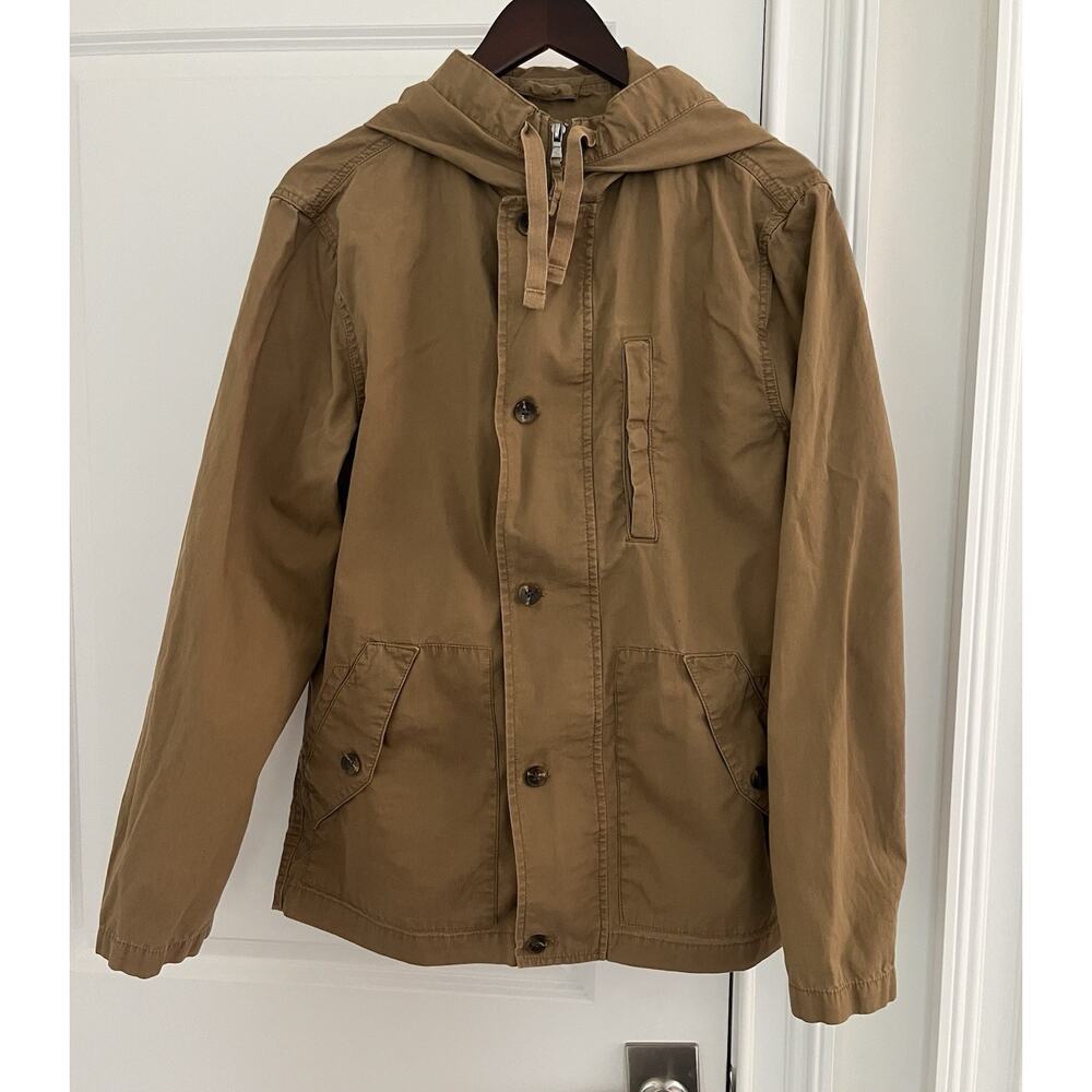 Gap women’s barn jacket brown Sz. M light weight hood 100% cotton